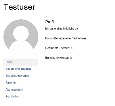 Profil Testuser